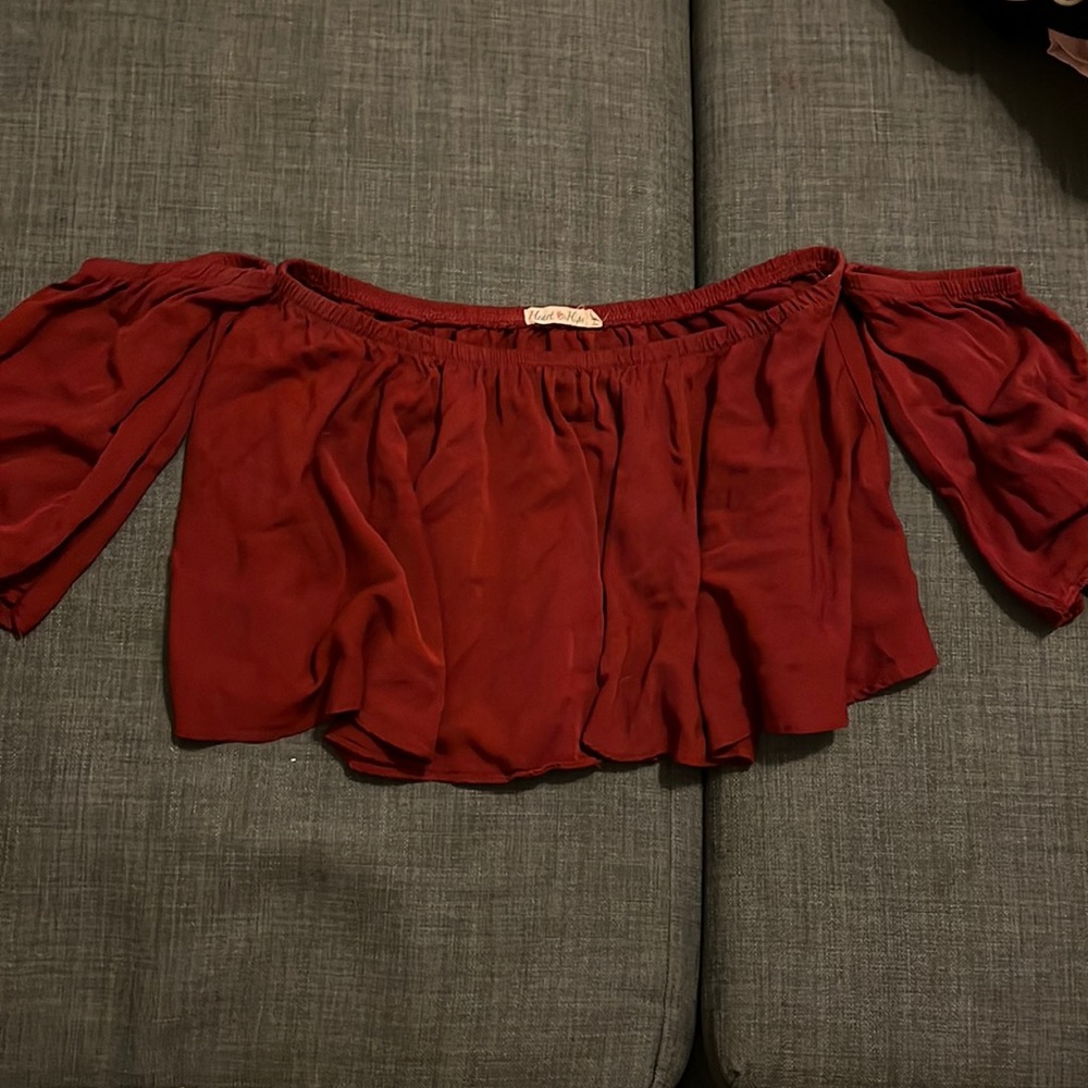 Off the shoulder crop top